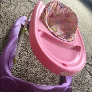 Cosco Pink & Purple Baby Walker with Printed Seat